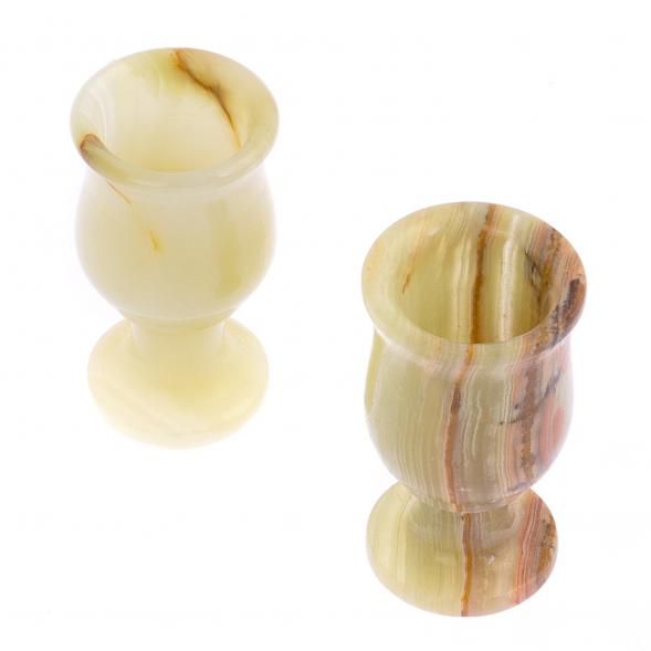 Набор рюмок из оникса 2 шт 20 мл 3,8х7 см в коробке (1,5х3) 125610