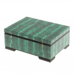 Шкатулка из малахита 15х11х6,3 см