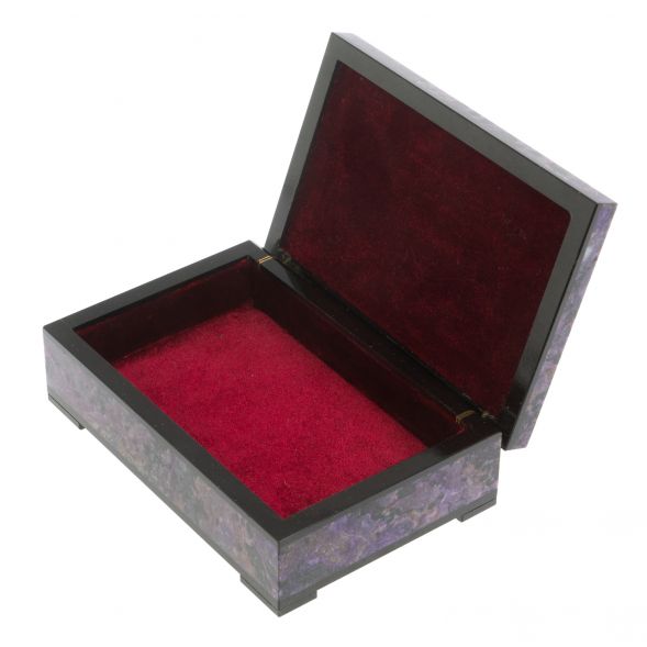 Шкатулка из чароита 16х10,5х5 см 127604