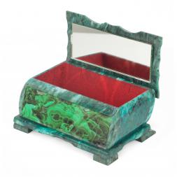 Шкатулка Хозяйка медной горы с иллюстрацией под малахит н2 17,5х10,5х8 см