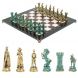 Шахматы &amp;quot;Средневековые рыцари&amp;quot; фигуры бронза / патина 44х44 см мрамор лемезит 128392