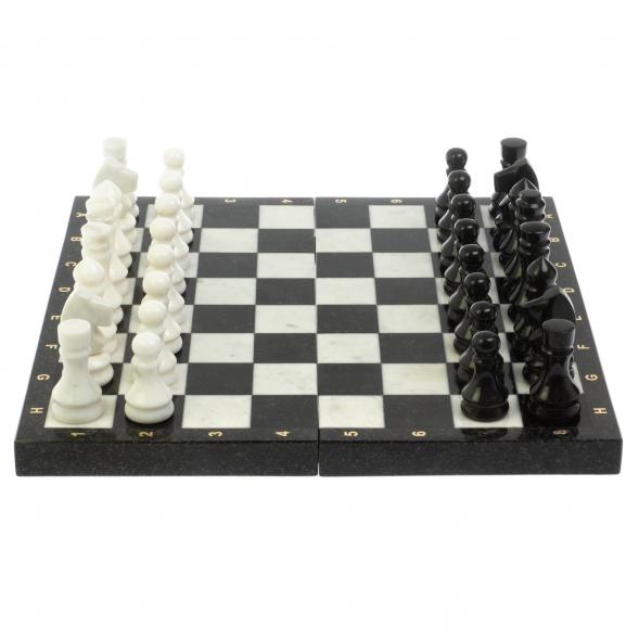 Шахматы из мрамора и гранита 3 в 1: шахматы, шашки, нарды 128763