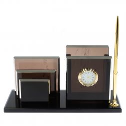 Письменный прибор "Супер" из черного обсидиана