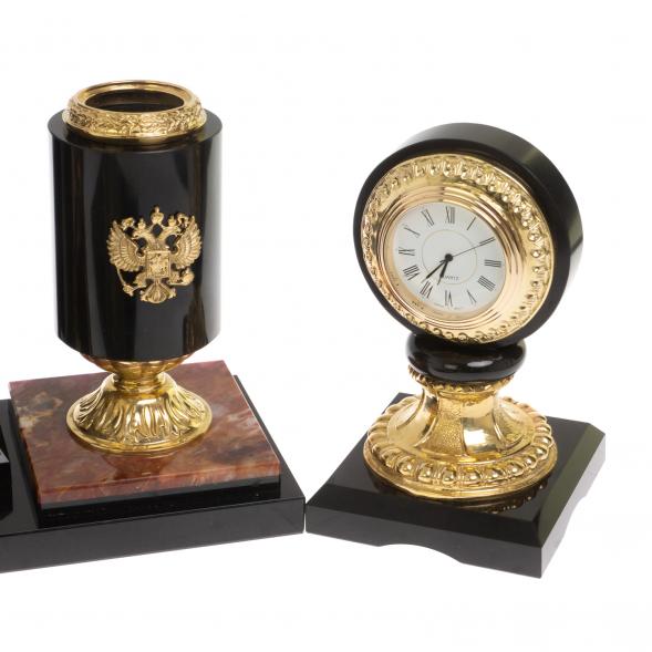 Настольный набор из яшмы &amp;quot;Россия&amp;quot; 113223