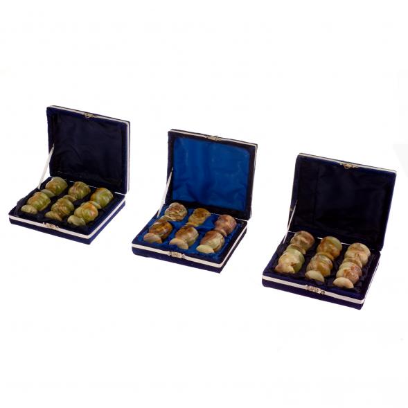 Набор рюмок из оникса 6 шт в футляре 40 мл 4х5 см (1,5х2) 125611