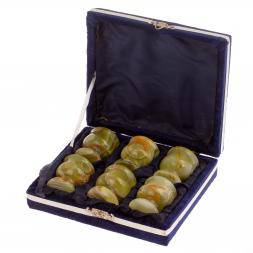 Набор рюмок из оникса 6 шт в футляре 40 мл 4х5 см (1,5х2)