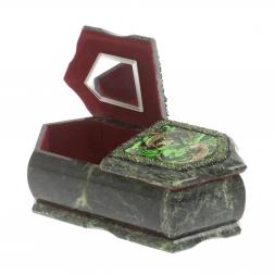 Шкатулка для украшений "Хозяйка медной горы / Две ящерицы" 20х10х7,5 см