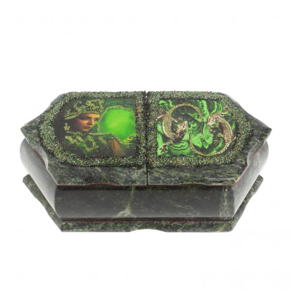 Шкатулка для украшений &amp;quot;Хозяйка медной горы / Две ящерицы&amp;quot; 20х10х7,5 см 127127