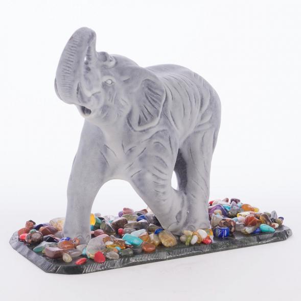 Сувенир &amp;quot;Слон большой №2&amp;quot; из мрамолита 118985