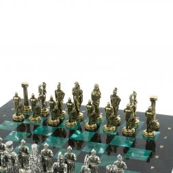 Шахматы подарочные &amp;quot;Александр Македонский&amp;quot; 36х36 см из змеевика