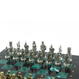 Шахматы подарочные &amp;quot;Александр Македонский&amp;quot; 36х36 см из змеевика