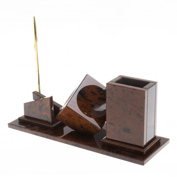 Письменный набор &amp;quot;Стандарт&amp;quot; камень обсидиан 121953