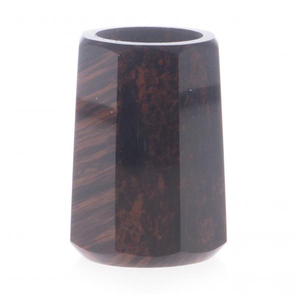 Подсвечник из обсидиана со свечой 6х6х8,5 см 122096