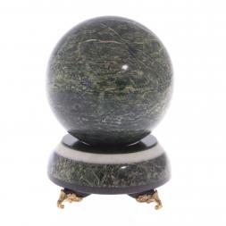 Шар Антистресс 10,5 см на подставке камень змеевик