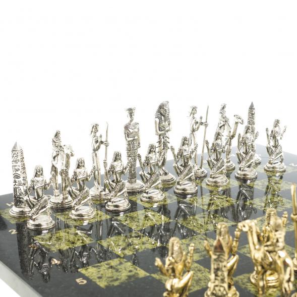 Шахматы &amp;quot;Древний Египет&amp;quot; доска 40х40 см камень змеевик 122635