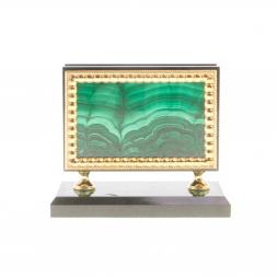 Визитница из малахита с позолотой  Златоуст