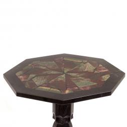 Столик из камня №2 змеевик, яшма