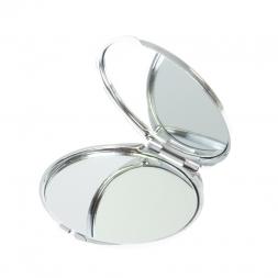 Зеркальце круглое из малахита с хризоколлой цвет серебро