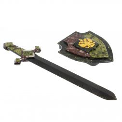 Настенный сувенир "Щит и меч" змеевик креноид