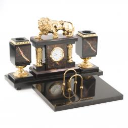 Письменный набор &amp;quot;Лев&amp;quot; камень яшма долерит