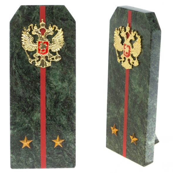 Сувенир погон &amp;quot;Лейтенант ВС&amp;quot; камень змеевик 128986