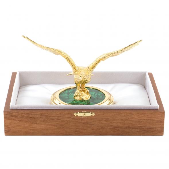 Статуэтка &amp;quot;Парящий орел&amp;quot; бронза малахит Златоуст 120516