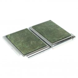 Портсигар на 20 сигарет с зажигалкой камень жадеит