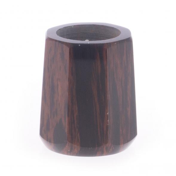 Подсвечник из обсидиана со свечой 6х6х7,5 см 122097