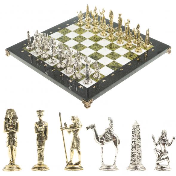 Шахматы &amp;quot;Древний Египет&amp;quot; доска 40х40 см мрамор змеевик 122636