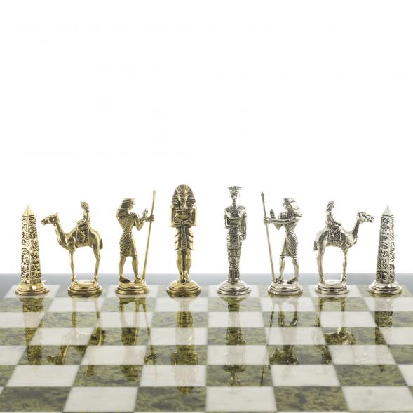 Шахматы &amp;quot;Древний Египет&amp;quot; доска 40х40 см мрамор змеевик 122636