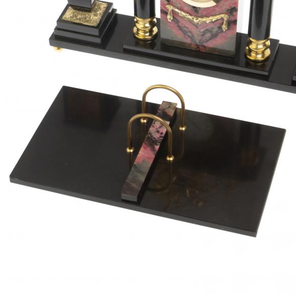 Настольный набор &amp;quot;Георгий Победоносец&amp;quot; из родонита 126974