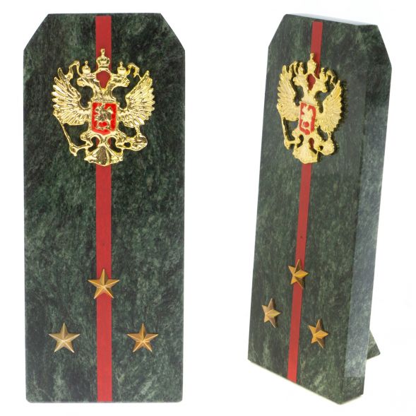 Сувенир погон &amp;quot;Старший Лейтенант ВС&amp;quot; камень змеевик 128987