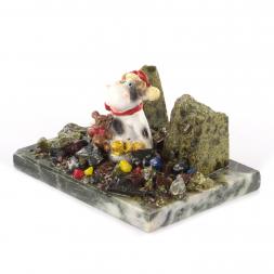 Сувенир символ года Бычок с мишкой