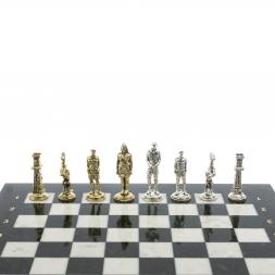 Шахматы &amp;quot;Великая Отечественная война&amp;quot; доска 40х40 см мрамор змеевик