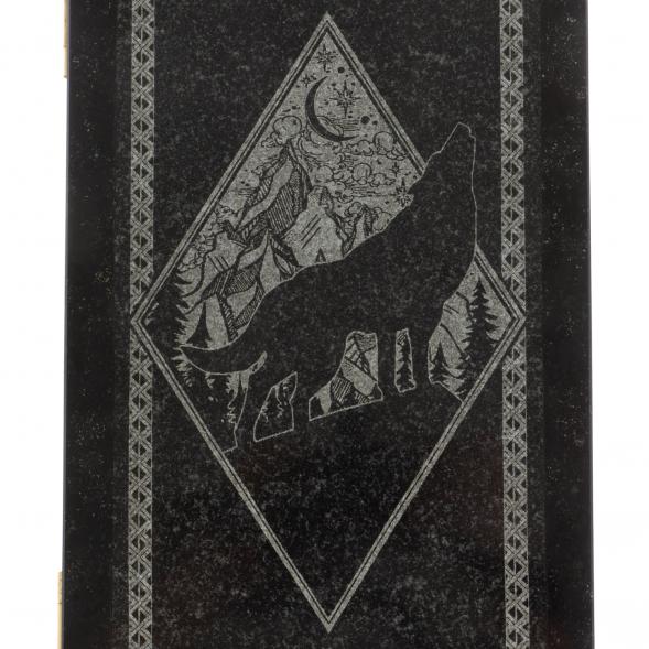 Каменные нарды &amp;quot;Волк и медведь&amp;quot; с гравировкой 129905