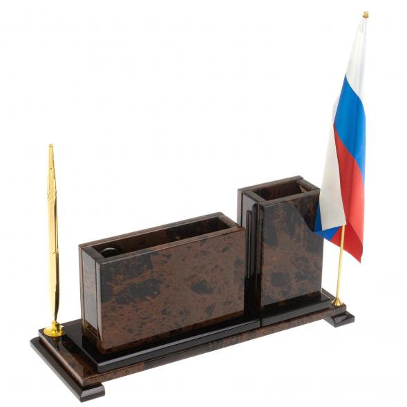 Письменный набор &amp;quot;Кремлевский&amp;quot; камень обсидиан 121955