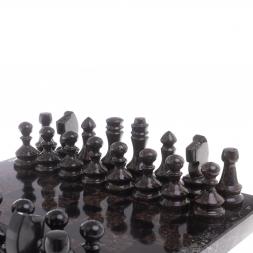 Шахматы из камня &amp;quot;Традиционные&amp;quot; доска 38х38 см гранит, габбро