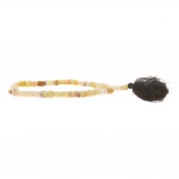 Четки из зелено-коричневого оникса 33 бусины грани