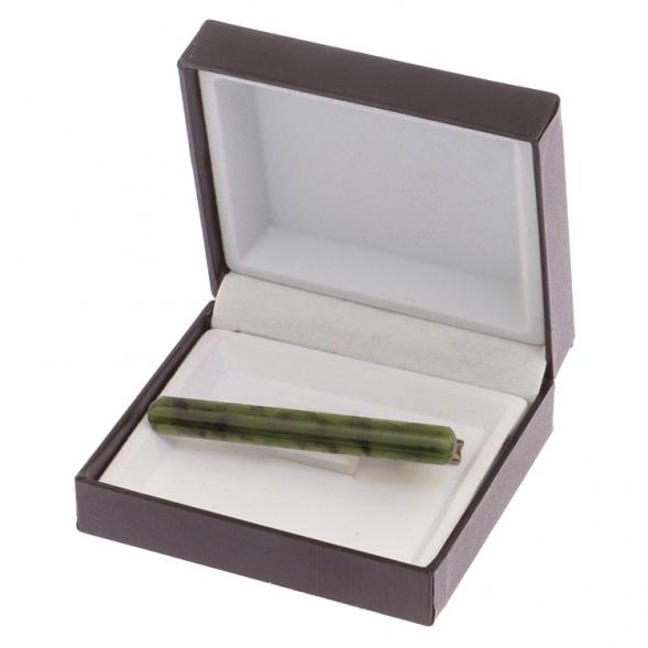 Зажим для галстука камень нефрит 125690