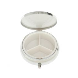 Таблетница на 3 отсека плисовый малахит цвет серебро