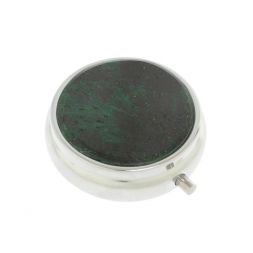 Таблетница на 3 отсека плисовый малахит цвет серебро