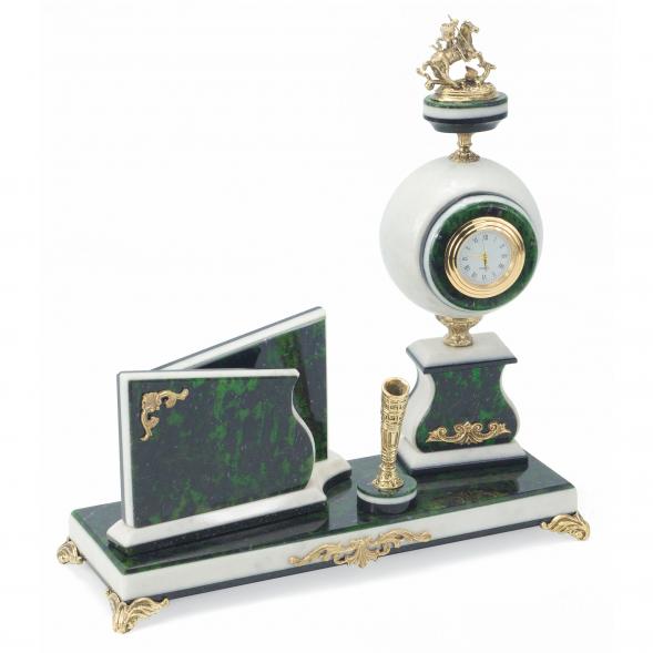 Набор с визитницей &amp;quot;Георгий Победоносец&amp;quot; камень мрамор 118914