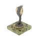 Статуэтка из бронзы «Кобра» на змеевике 127994