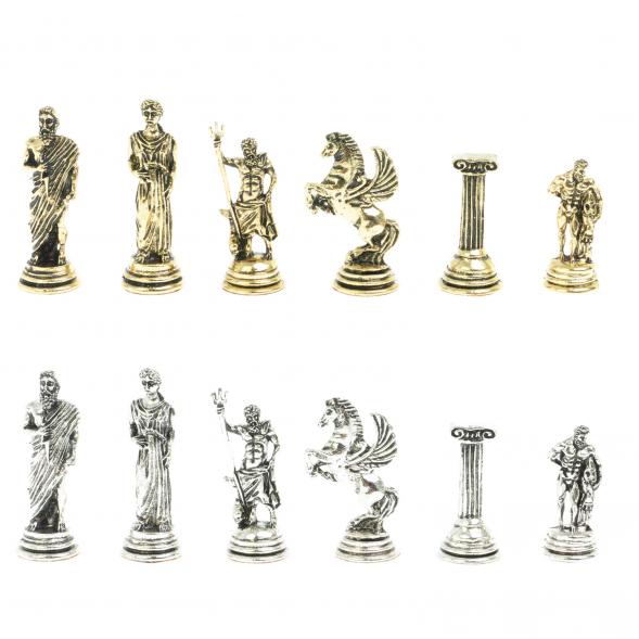 Шахматы &amp;quot;Подвиги Геракла&amp;quot; доска 28х28 см из мрамора и змеевика 128234