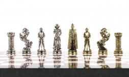 Шахматы подарочные &amp;quot;Средневековые рыцари&amp;quot; 36х36 см камень мрамор лемезит
