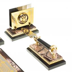 Настольный набор &amp;quot;Держава&amp;quot; из яшмы