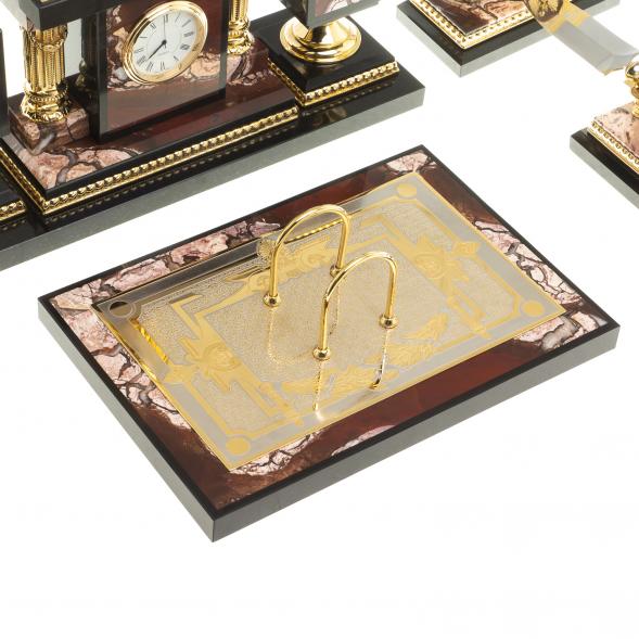 Настольный набор &amp;quot;Держава&amp;quot; из яшмы 113260