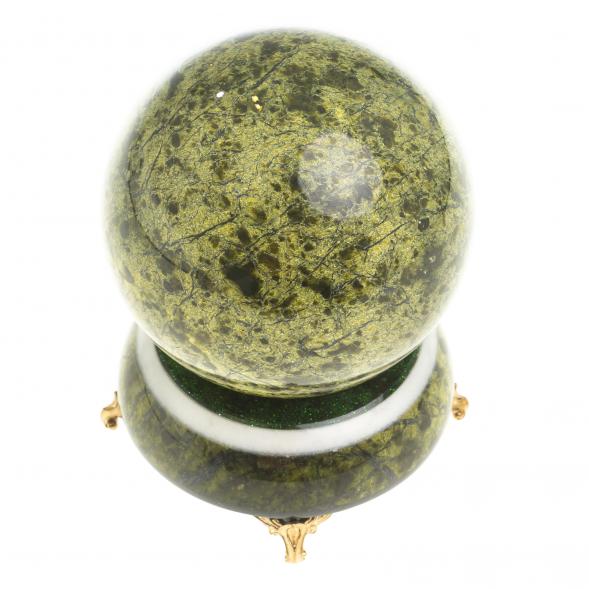 Cувенир &amp;quot;Шар Антистресс&amp;quot; 10,5 см змеевик на подставке 123556