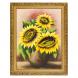 Картина с рисунком из камня &amp;quot;Букет подсолнухов&amp;quot; багет 36х46 см 111336