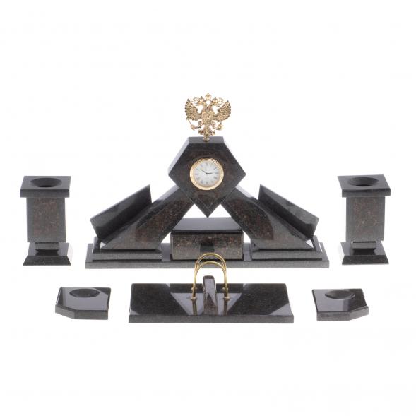 Настольный набор из гранита &amp;quot;Герб России&amp;quot; 124257